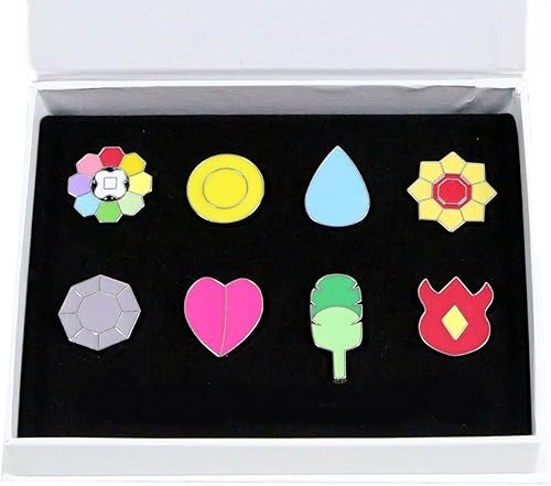 Oliadesign Gimnasio de Kanto Badges Liga Pin Gen Set