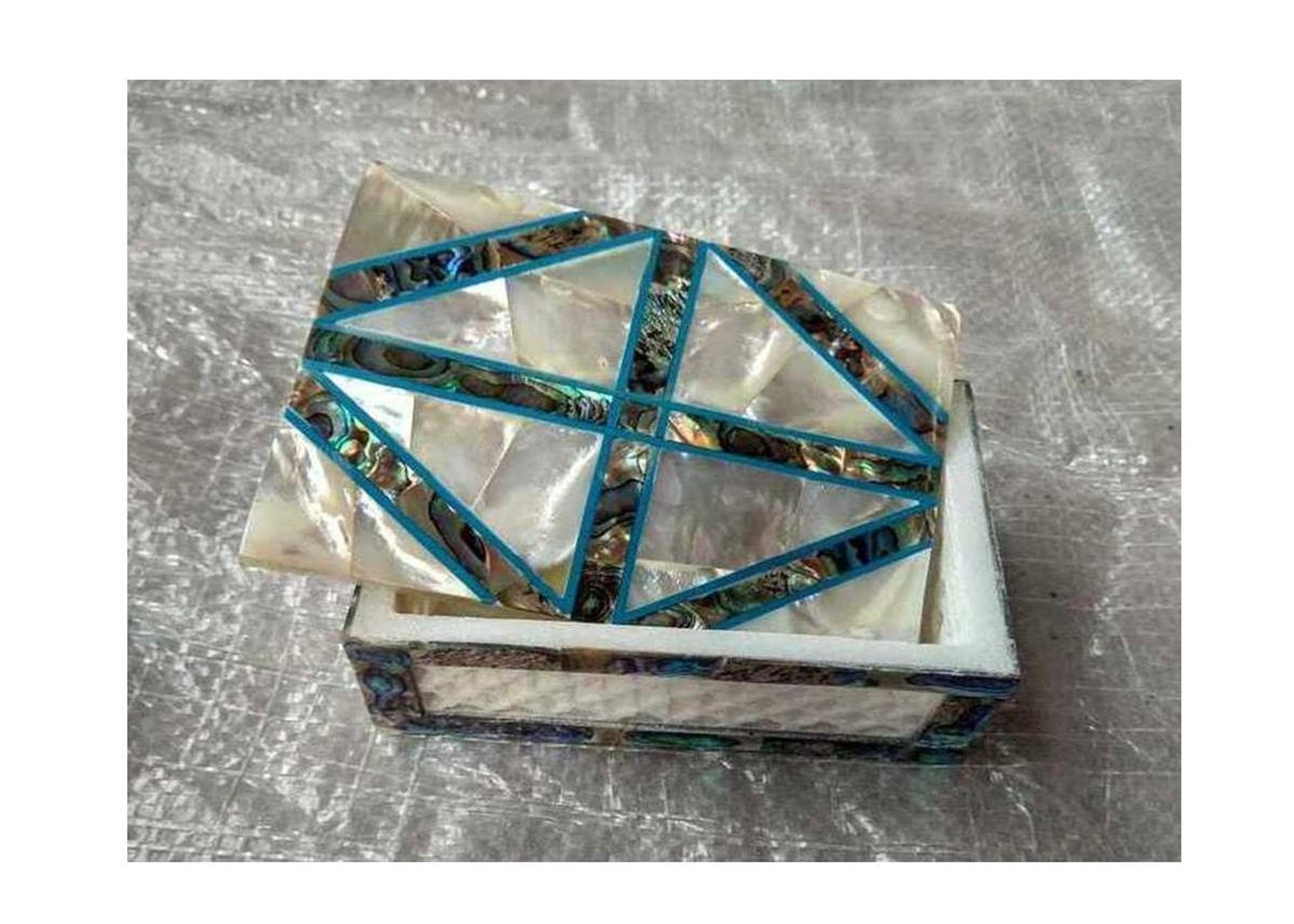 Boîte en marbre véritable de 20x15 cm, coffret de rangement élégant et raffiné pour bijoux