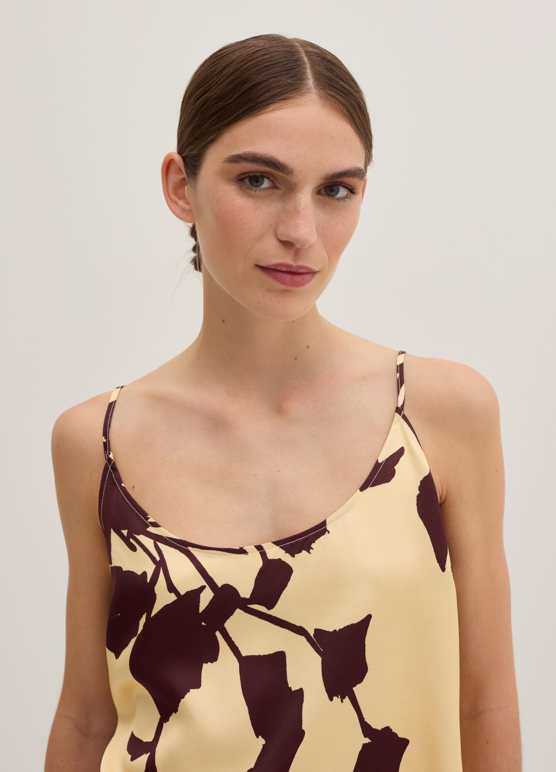 STEFANEL Viscose Top with Foliage Pattern