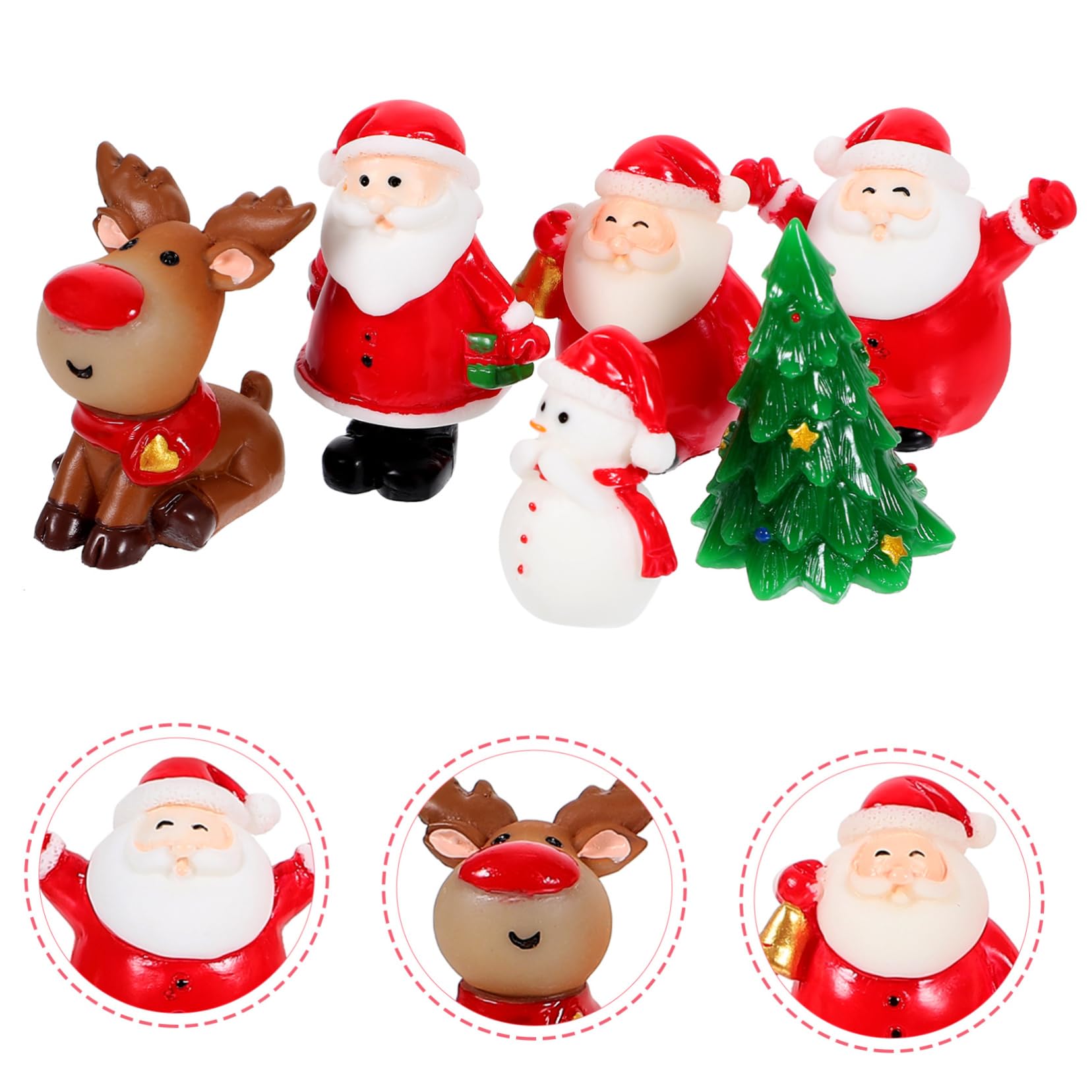 12 Piezas Decoración De Escritorio De Navidad Decoración Navideña De Casa De Muñecas Cifras Micro Paisaje De Santa Claus Micro Paisaje De Muñeco De Nieve Miniatura Oficina Planta