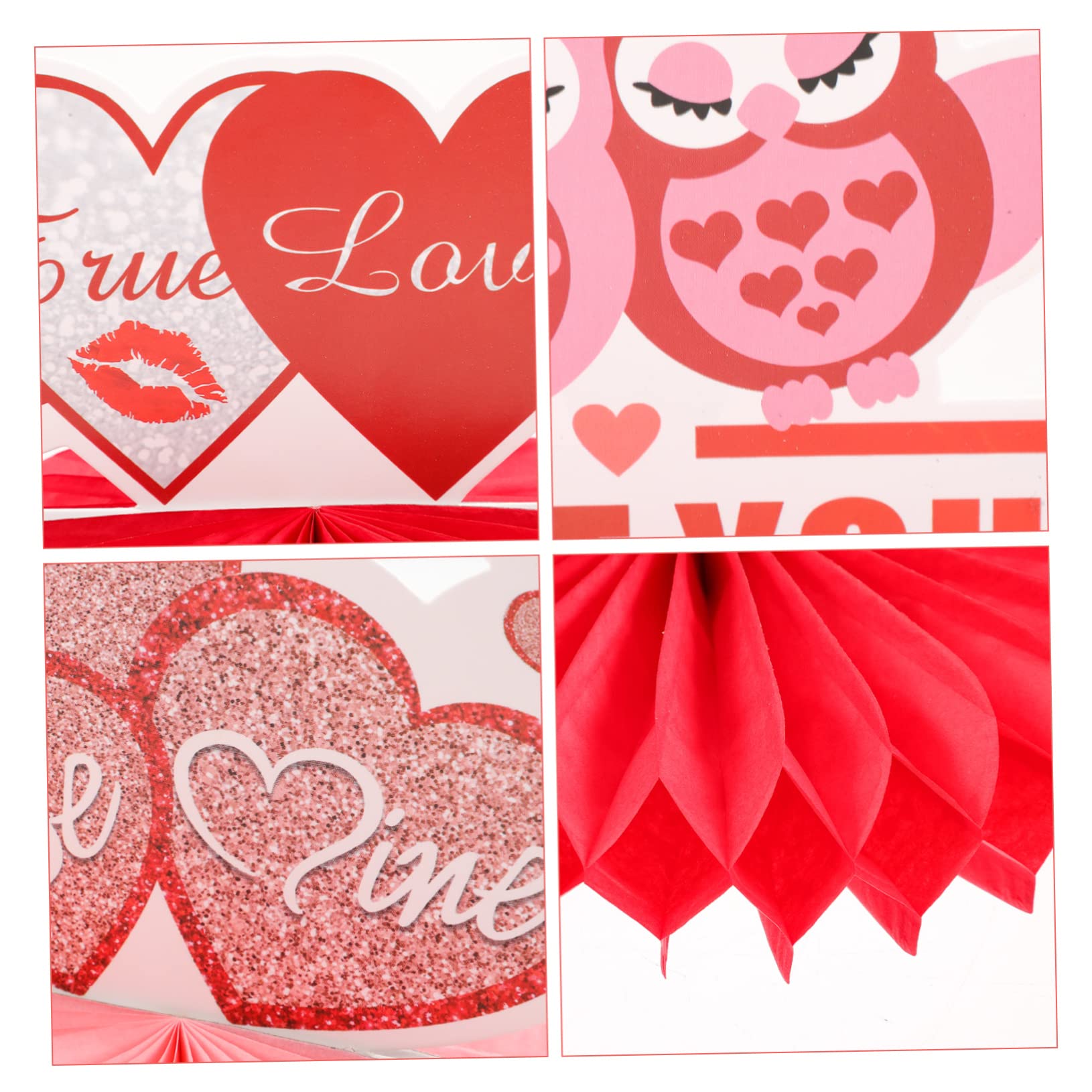 BESTonZON 45piezas Decoración De Panal Para San Valentín Adornos Para Fiestas Accesorios De Fotografía Para Celebraciones Románticas y Bodas