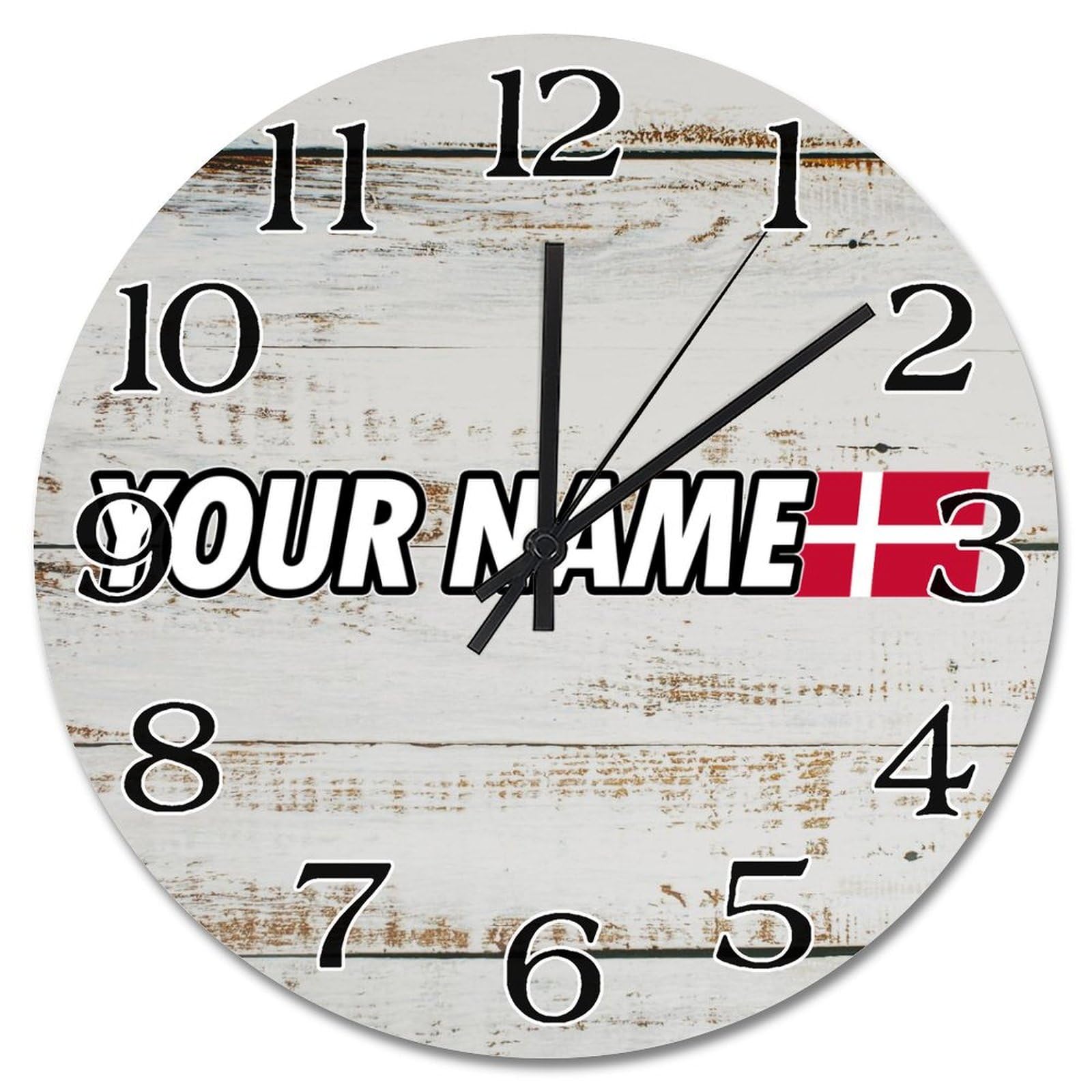 Horloge murale drapeau Danemark retro le cadeau vintage ideal pour ami