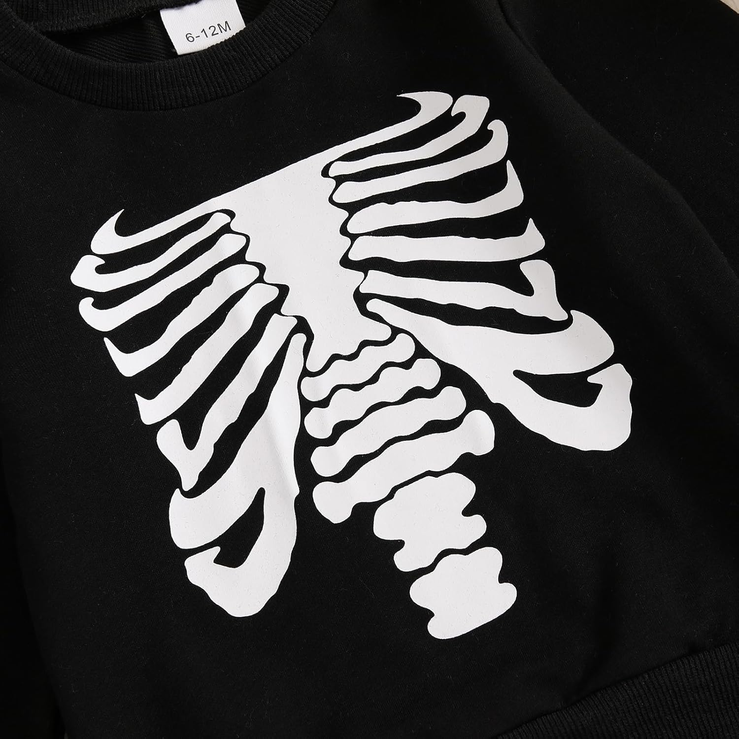 Kayotuas Toddler Baby Girl Halloween Outfit Pumpkin Ghost Sweatshirt Top Tulle Tutu Skirt Set Little Girls Halloween Clothes - Image 6