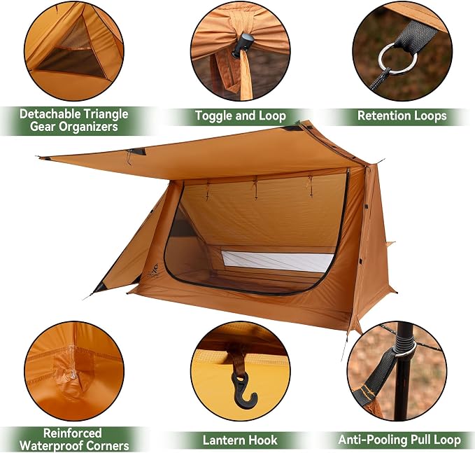 Carpa Ultraligera para 1 Persona para Camping y Senderismo miniatura 6