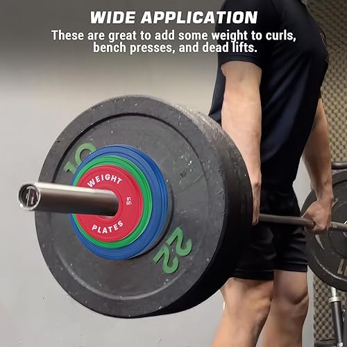 Miniatura 6 de 2 in Change Plates 1.25LB Pairs 2.5LB Pairs 5LB Pairs 10LB Pairs 17.5 LB 37.5 LB Set Fractional Weight Plates Set,Bumper plates for Gym Home,Rubber