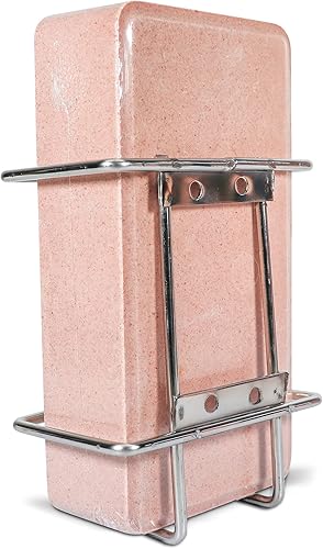 Miniatura 2 de Ladrillo lamiendo animales de sal del Himalaya comprimida (ladrillo de sal de 4.4 lbs con soporte)