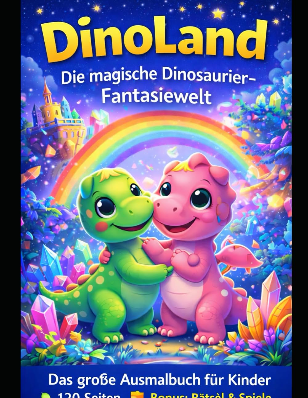 Die magische Dinosaurier - Fantasiewelt: Das große Ausmalbuch für Kinder - 120 Seiten Malspaß