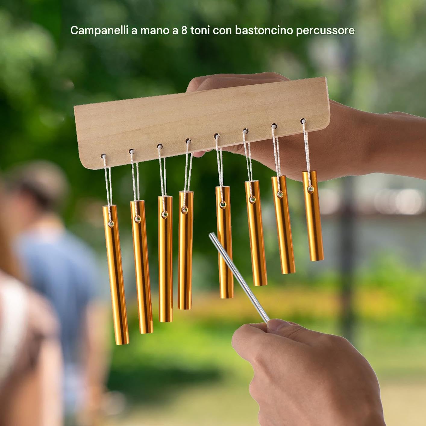 CHIME DI MEDITAZIONE, CHIMES MANI, Campane di in tubo di alluminio, Strumenti di guarigione del suono, arredamento musicale, strumenti a percussione a mano per la decorazione in classe