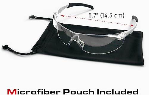 Miniatura 8 de ANSI Z87.1 - Gafas de seguridad mejoradas, antivaho y resistentes a los rayos UV, impactos y arañazos, envolvente transparente para el trabajo,