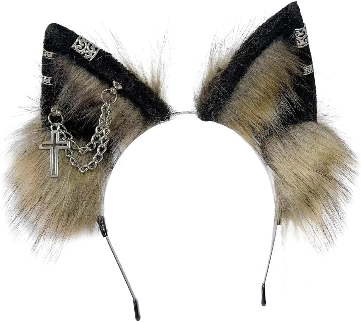 Cat Cosplay Ears Cat Ears Headbands Clips Accessories Punk Gothic Cross NEW02-ALL