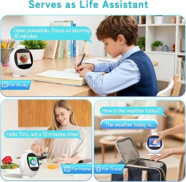 Smart Alarm Clock for Kids with AI Voice & Time Management, Sleep Trainer with 12 White Noise Sounds, Ok to Wake Night Light, Toddler Clock for Bedroom, Fun Educational Children Gift
