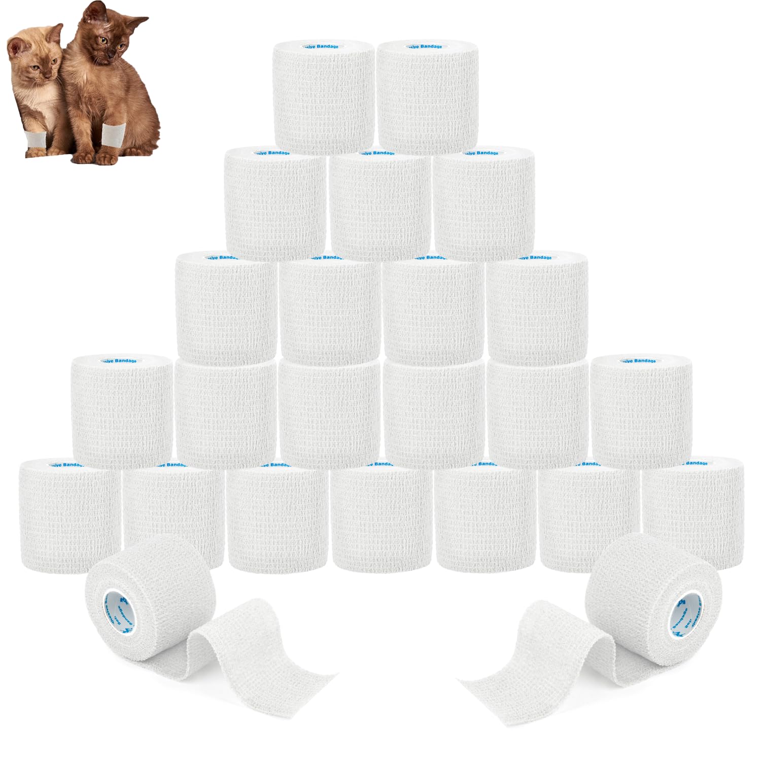 ANAMPION Selbstklebender Verband, 5cmx4.5m Elastische Binde Bandage | Non-Woven Selbsthaftende Bandage für Mensch&Tier, Fixierbinde Haftbandage Selbstklebend für Sprunggelenke Schwellung,Sport