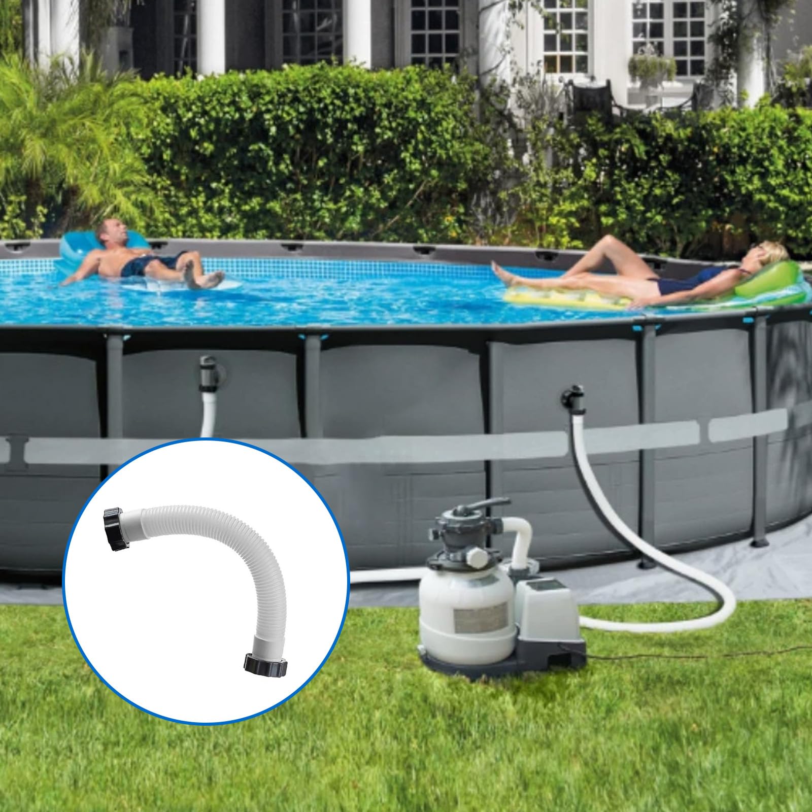 Poolschlauch,Schwimmbadschlauch 40cm,Schlauch für Poolpumpe,Pool Sandfilter Pumpenschlauch,Poolfilterschlauch,Pool Filterpumpenschlauch,für Oberirdische Pools,Filterpumpen