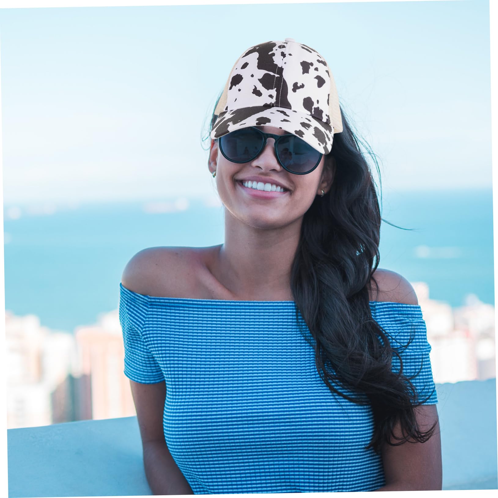 GALPADA bequemer Sonnenhut Baseballmütze für Fischerhut Mütze für Frauen Trucker- weiße Kappe Outdoor Cap Baseball Cap atmungsaktives dekorativer weiblicher Polyester