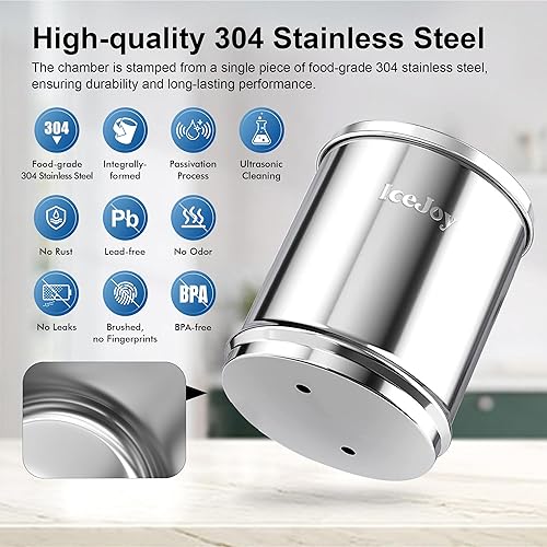 Miniatura 9 de Sistema de filtración de agua por gravedad alcalina de 8 etapas de 3.0 galones - Sistema de encimera de acero inoxidable 304 con 4 filtros y