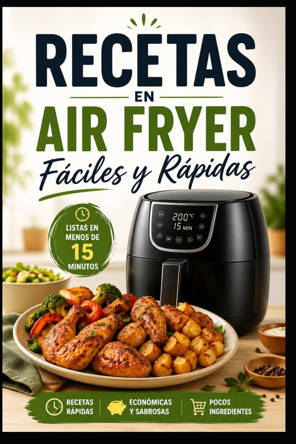 Recetas air fryer faciles y rapidas: Soluciones rápidas para cocinar sin complicaciones: recetas fáciles, baratas y con pocos ingredientes