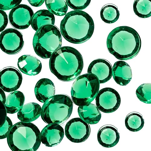 Miniatura 2 de Trimming Shop 2000 piezas de diamantes brillantes color verde manzana para mesa de boda, cristales acrílicos, confeti para centro de mesa, fiesta de
