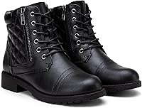 Vista 6 de Vepose - Botas de combate a la moda para mujer, altura al tobillo