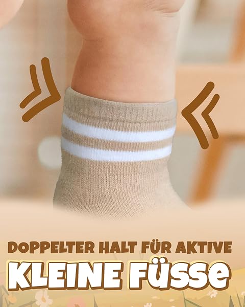 Kleinbär® Stoppersocken Kinder & Baby – ABS Rutschsocken, Babysocken Antirutsch, Baby Socken 0–12 Monate, Kindersocken 1–3 & 3–5 Jahre (Gr. 27–30), Baby Junge, 2 Designs - 5