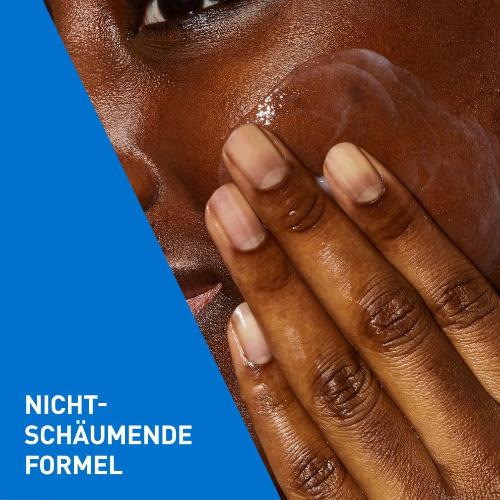 CeraVe Feuchtigkeitsspendende Reinigungslotion für Gesicht und Körper, Normale bis trockene Haut, Mit Hyaluron und 3 essenziellen Ceramiden