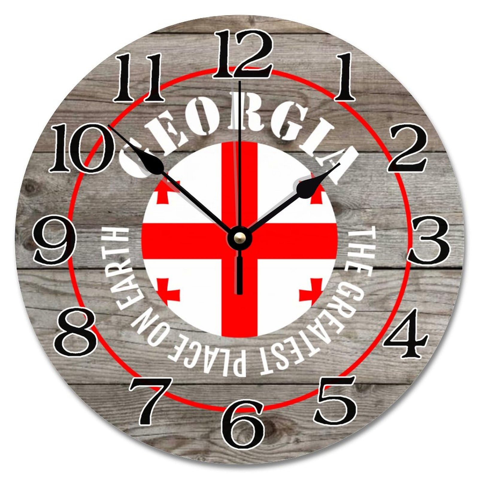 Horloge murale souvenir Géorgie de 38cm, cadeau idéal pour ami