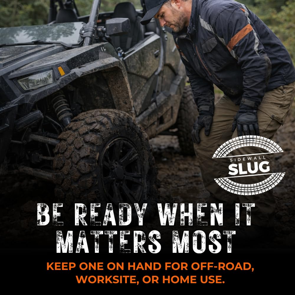 Sidewall Slug Tire Repair Kit Official – Emergency Sidewall Plug for ATV, UTV, Lawn Mower, Golf Cart, and Snow Blower Tires – Heavy-Duty Off-Road Tire Fix – Made in USA