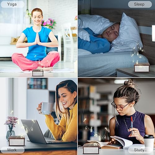 Miniatura 4 de Máquina de sonido de ruido blanco, máquina de sonido portátil con 70 sonidos relajantes, 3 temporizadores con función de memoria, 30 niveles de