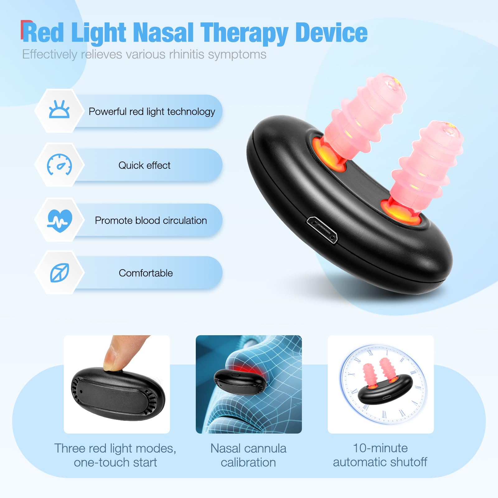 Sinezy Confort Pour Le Nez Trois modes d’intensité réglables Compact et nomade