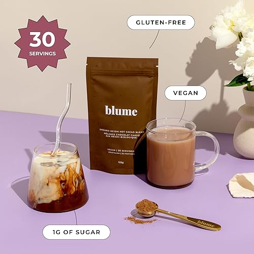 Miniatura 8 de Blume Superfoods Latte Sleep Bundle - Incluye 1 Latte de lavanda azul y 1 café con leche de cacao caliente Reishi, vegano y sin gluten