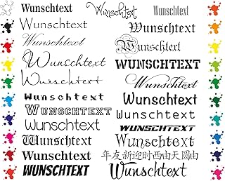 Wunschtext Vinyl Aufkleber – personalisierter Autoaufkleber Schriftzug – selbst gestalten Name Zahl – Sticker für Fahrrad, Wand, Boot