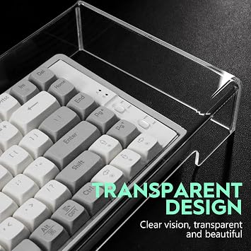 OSALADI Clear Acrylic Keyboard Cover Keyboard Dust Cover Waterproof Anti-Cat Transparent Mechanical Keyboard Protector Computer Accessories 18 67 x 5 6 cm. 89 x 1. 89 Inch