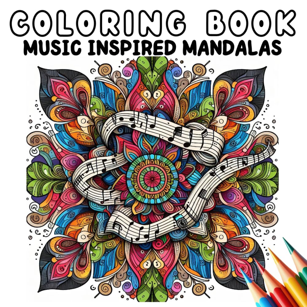 Coloring Book - Music inspired mandalas (Coloring Book - Mandalas)