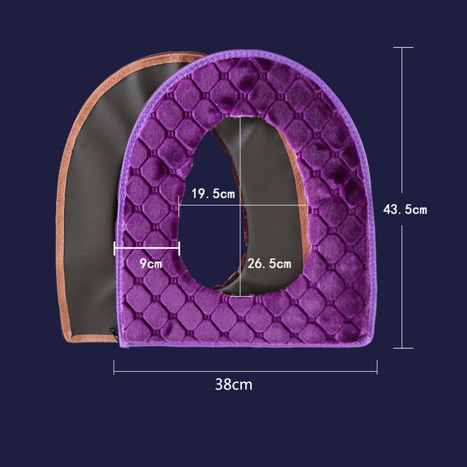 TSQZE WC-Sitzbezug Plüsch - Waschbarer Toilettensitzbezug Mit Reißverschluss