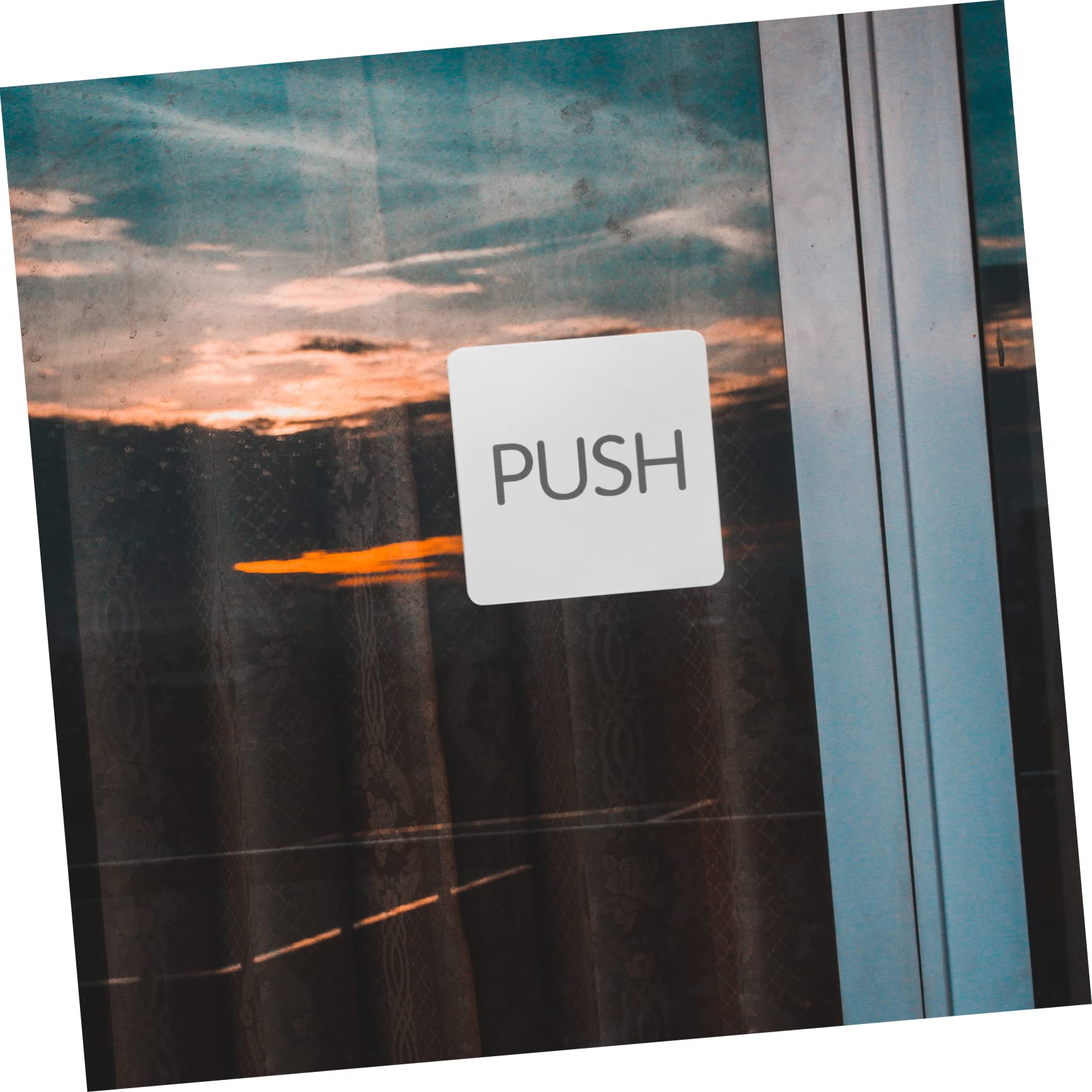 OSALADI 1 Set Selbstklebende Türschilder – Push & Pull, Acryl, Für Hotel, Restaurant & Zuhause, Stylisch
