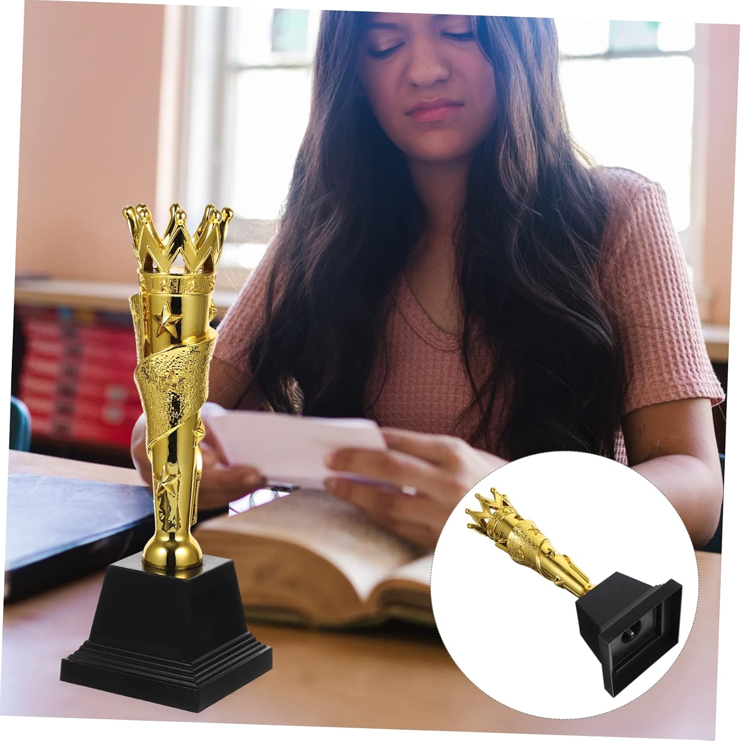 VANZACK Delicate Trophy for Boys and Girls Chic Small Awards for Celebrations School Events and Competitions Creative and Stylish Design for Desktop Decoration and Recognition