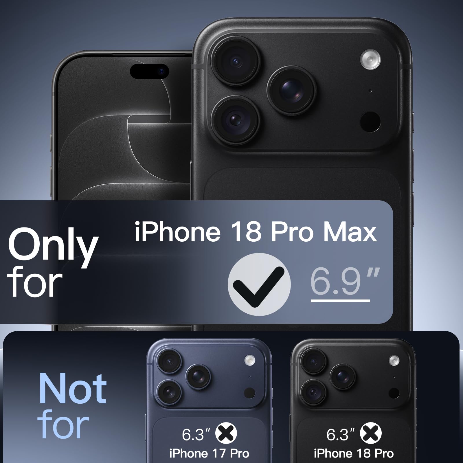 JETech Matte Case for iPhone 18 Pro Max, Black — Amazon image 2