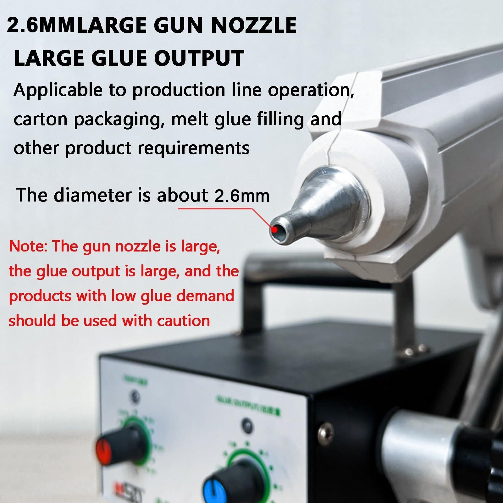 Pistola per colla a caldo automatica, pistola per colla a pedale con quantità/temperatura/angolazione di colla regolabili, erogatore elettrico per colla, per imballaggi in cartone