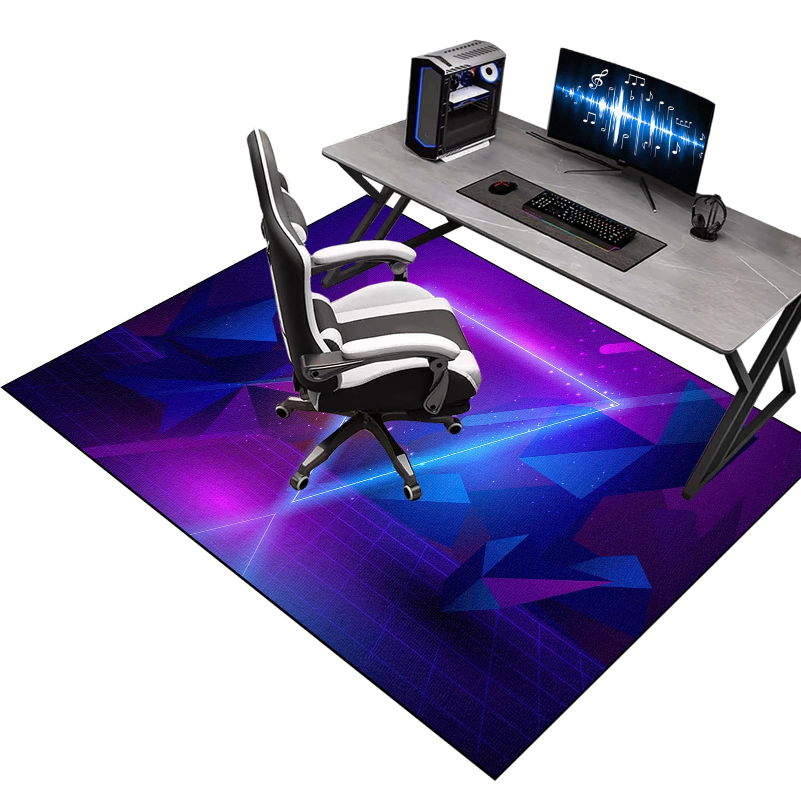 Office Chair Mat for Carpet, Computer Desk Chair Mat for Hard Floor, Floor Protectors for Rolling Chairs, Gaming Chair Mat for Wooden Floors, Floor Mats for Home Office Floor Protection 70 x 90 cm