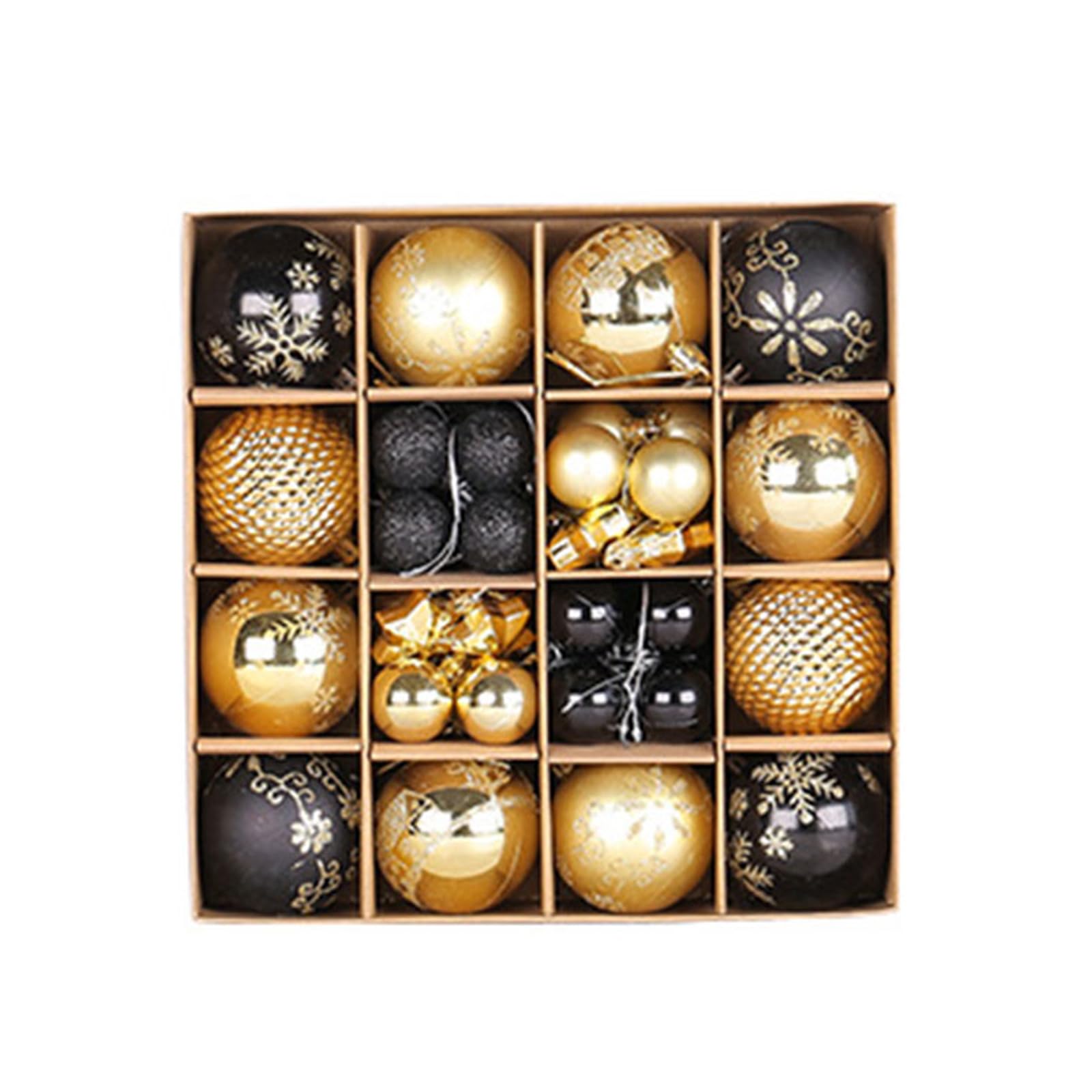 carotoe Christmas Tree Ball Pendants 44pcs / box Hanging Christmas Ball Pendant Ornament Baubles Balls Ornaments Tree Balls