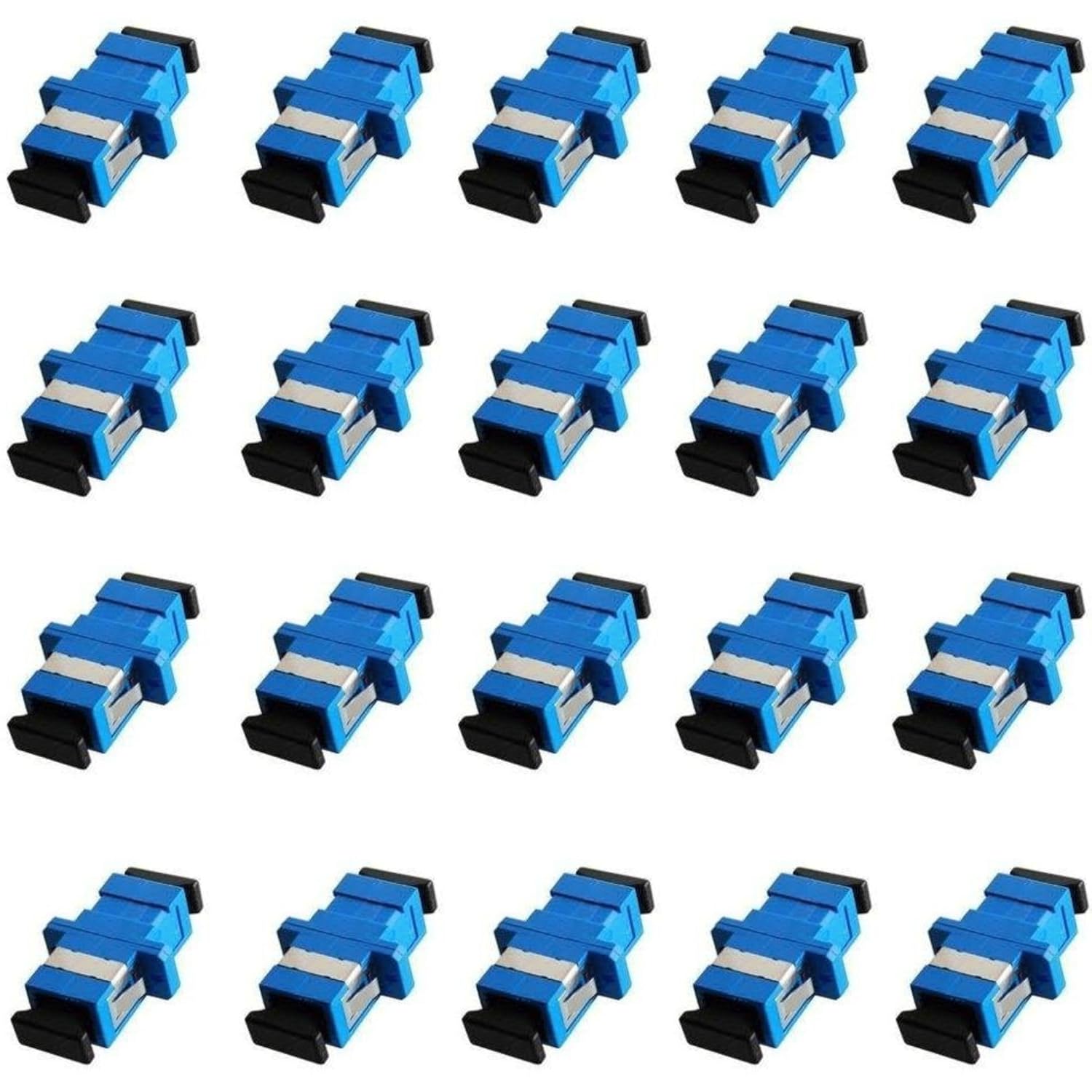 SCUPC to SCUPC Fiber Optic Couplers for SC Cable Extension. 30 Pack EZ Open Tube of SC Fiber Couplers for Quick Fiber Cable Connection & Extension