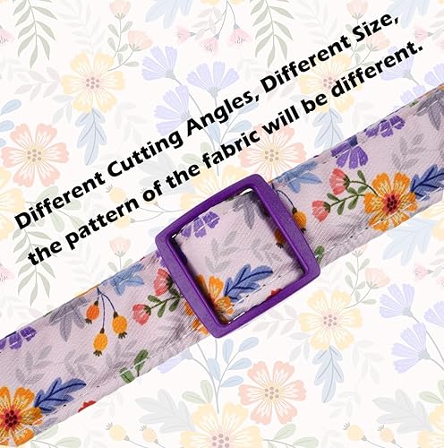 Miniatura 5 de YLrank Collares para perros con patrones florales  Collares suaves y ajustables con flores para perros pequeños, medianos y grandes, diseño lindo