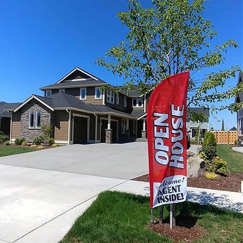 FFN Paquete de 3 kits de bandera de plumas de 8 pies, incluye mástiles de bandera, estacas de tierra y bolsas de viaje, letreros de césped para