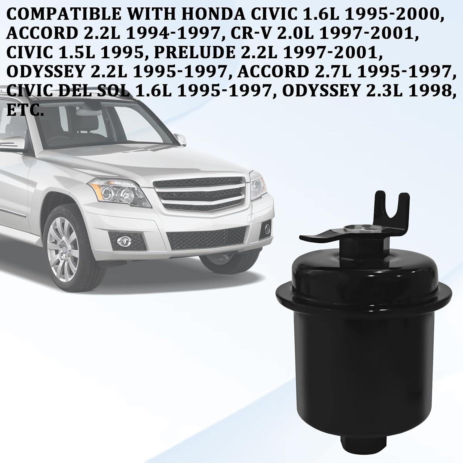 Fuel Filter for Honda Acura PF-1200 Injected Gasoline Filter Compatible with 1988-2004 Honda Accord Odyssey Civic CR-V Prelude Acura Integra TL RL CL EL 16010ST5932 16010S01A31 Engine Parts