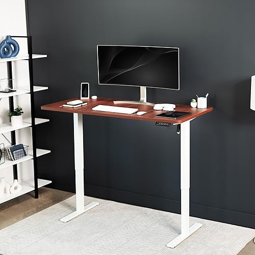 Vista 53 de VIVO DESK-TOP60-30W - Mesa universal de 60 x 30 pulgadas para marcos de escritorio estándar y sentados a pie, altura ajustable, escritorio blanco