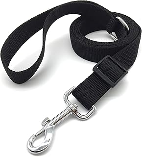 6FT Adjustable Dog Leash, Nylon Dog Leashes for Medium Large Dogs (Black)