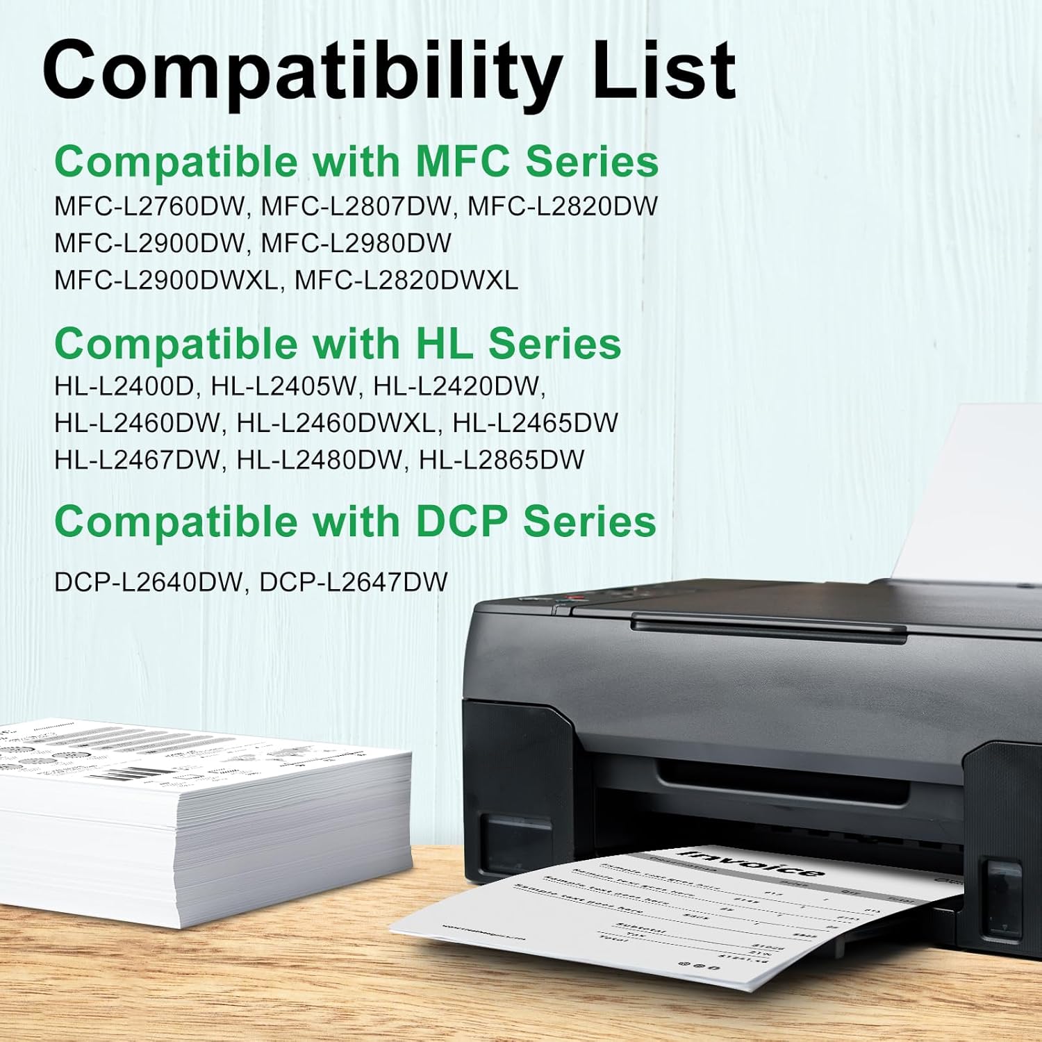 Compatible TN830XL Toner Cartridges DR830 Drum Unit for Brother TN830xl DR830 TN830 Toner for Brother Printer HL-L2460DW DCP-L2640DW HL-L2405W HL-L2480DW MFC-l2820DW Printer (3Pack)