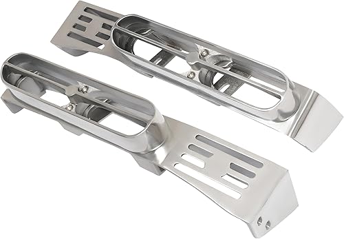 Miniatura 4 de HECASA Soportes de luz para guardabarros delanteros compatibles con Peterbilt 388 389 Double JJ Blinker Bar Ribbed Guard Brace Par de soportes de