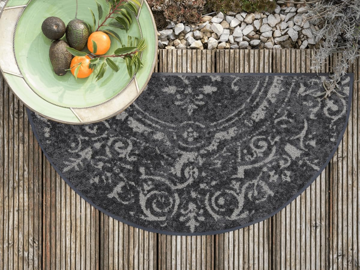 Salonloewe Teppich Amira Grey I Schmutzfangmatte & Fußabtreter für Innen 42 x 85 cm