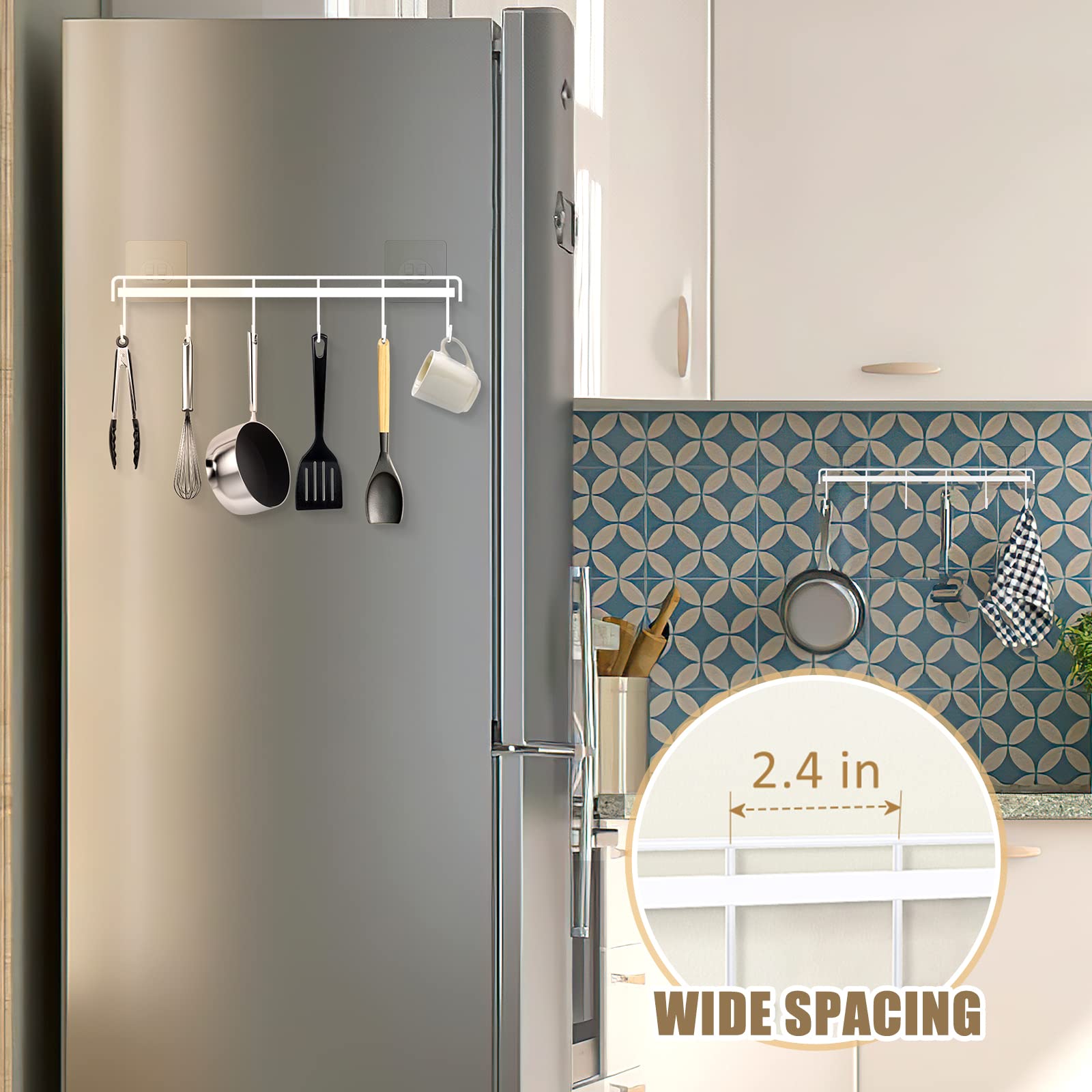 Kitchen Utensil Hanger - Wall Mounted Rack -5