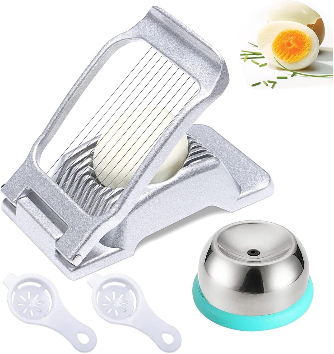 Hitchuey Eierschneider, AluminiumEierschneider zum Schneiden Von